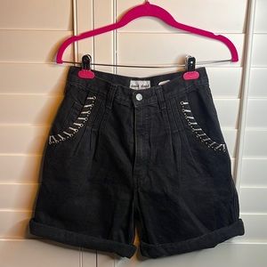 Vintage shorts with metallic silver detailing